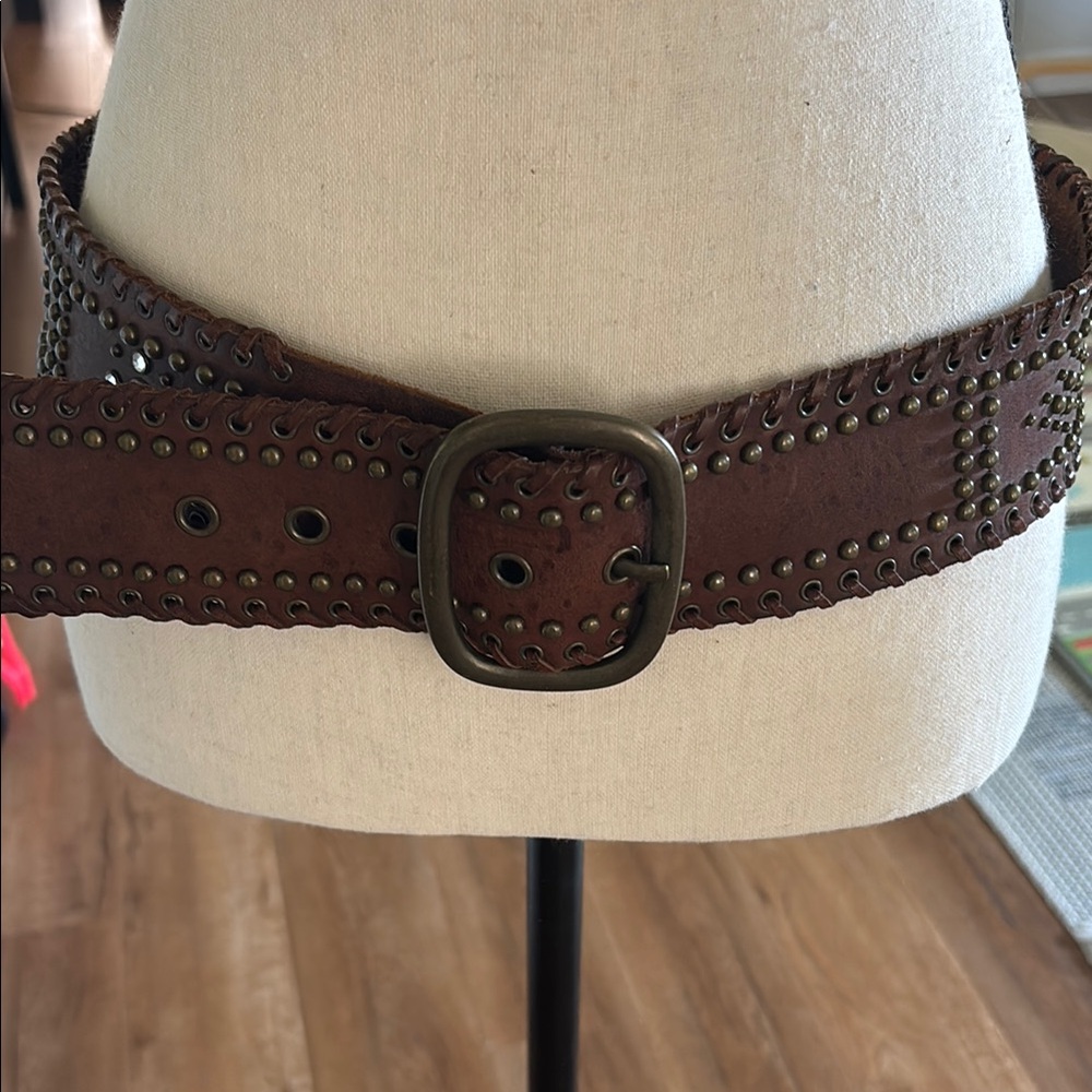 Abercrombie & Fitch Brown Studded Belt